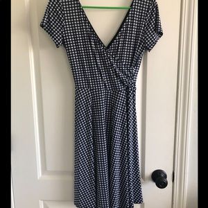 Kaileigh - Amandine knit navy/white dress